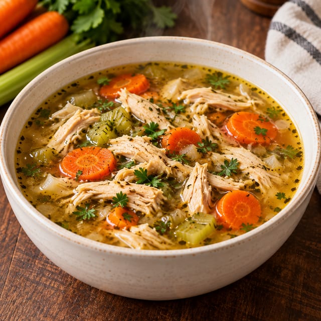 Homestyle Chicken & Vegetable Soup.
