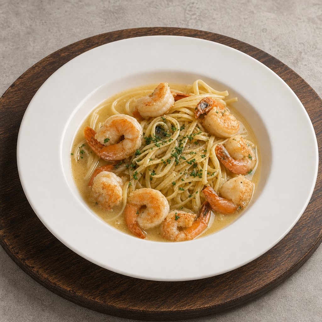 Shrimp Scampi Pasta.