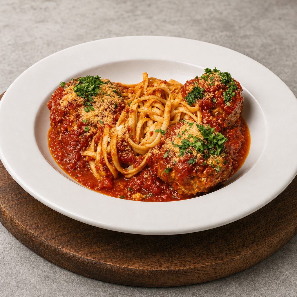 Linguini Meatballs.