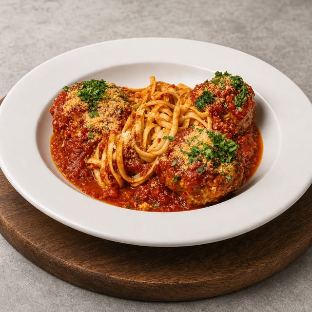 Linguini Meatballs.