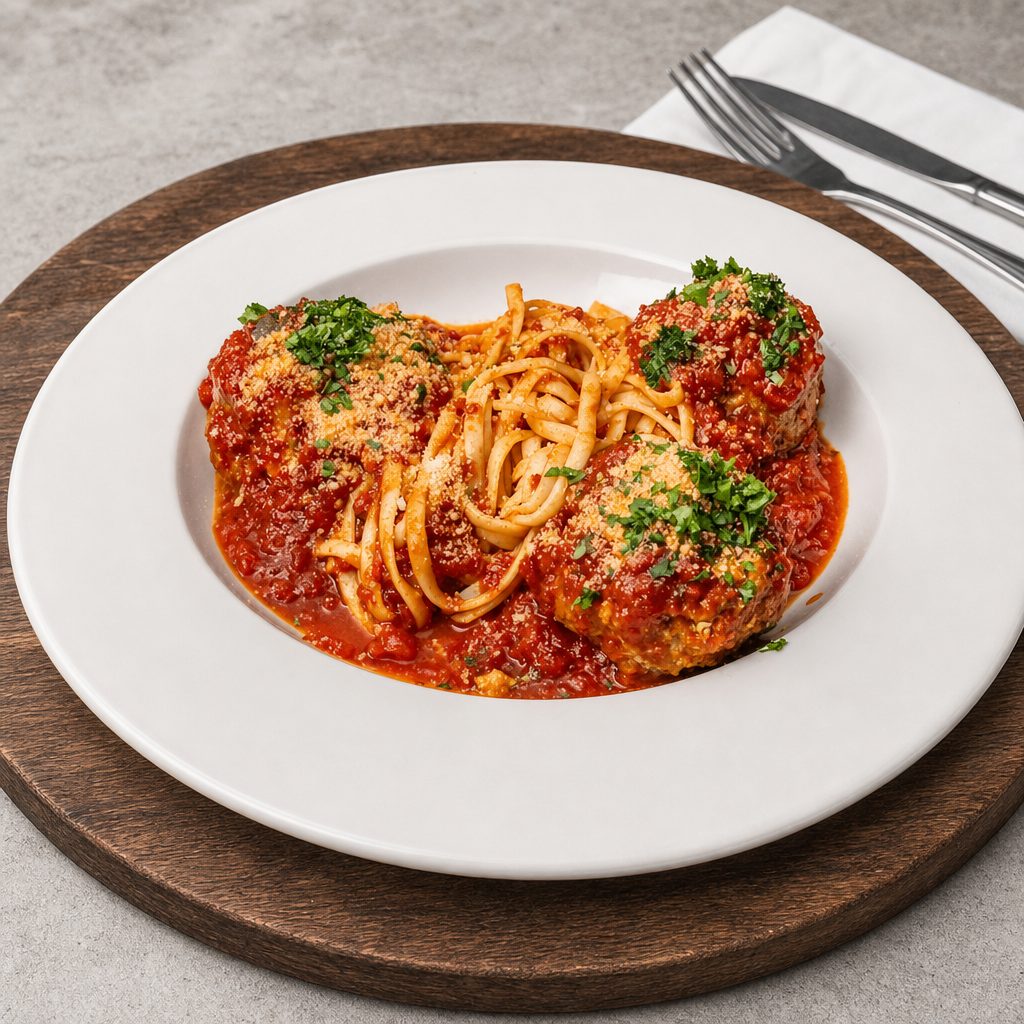 Linguini Meatballs.