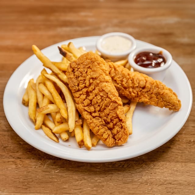 Chicken Fingers with Fries.
