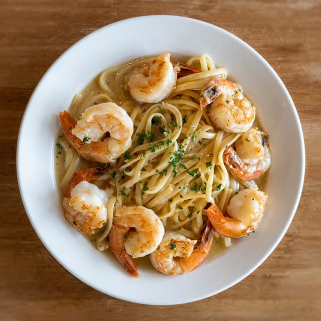 Shrimp Scampi Pasta.